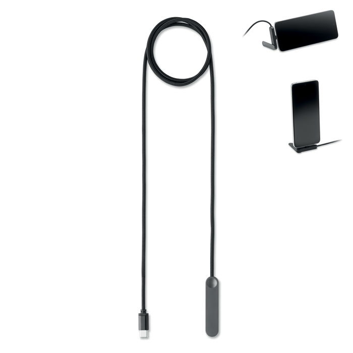 stojak na telefon z kablem USB-C o